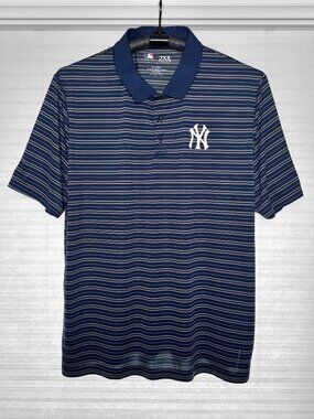 New York Yankees Polo Shirt Men's 3XL XXXL MLB TX3 Cool Baseball Blue